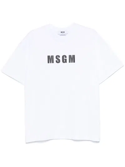Msgm Cotton T-shirt With Logo