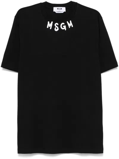 Msgm Cotton T-shirt With Logo