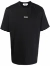 Msgm Black Cotton T-shirt In Black