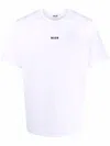 Msgm Cotton T-shirt With Printed Logo On The Front  In White