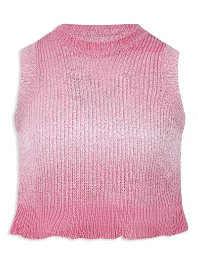 Msgm Kids' Cotton Top In Pink
