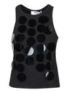 Msgm Cotton Racerback Tops With Round Disc Embellishments