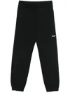 Msgm Cotton Track Pants In Black