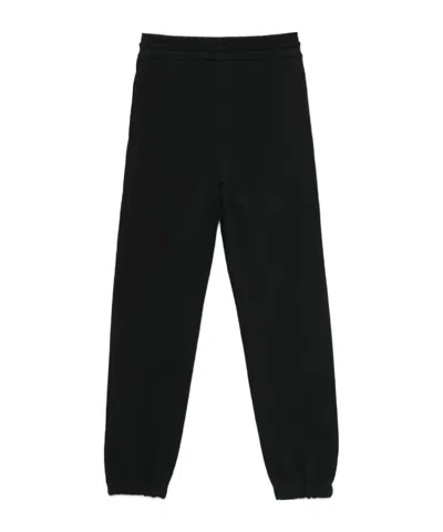 Msgm Cotton Track Pants In Black