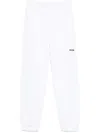 Msgm Cotton Track Pants In White
