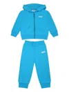 Msgm Cotton Tracksuit In Blue