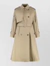 Msgm Cotton Trench Coat With Belted Waist