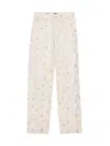Msgm Printed Straight Leg In White