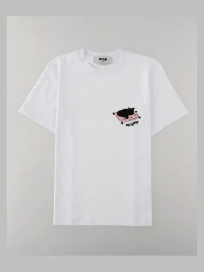 Msgm Cotton T-shirt For Women In White