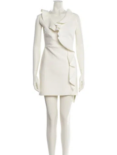 Pre-owned Msgm Cowl Neck Mini Dress In Neutral