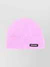 Msgm Cozy Turn-up Brim Fuzzy Hat In Pink