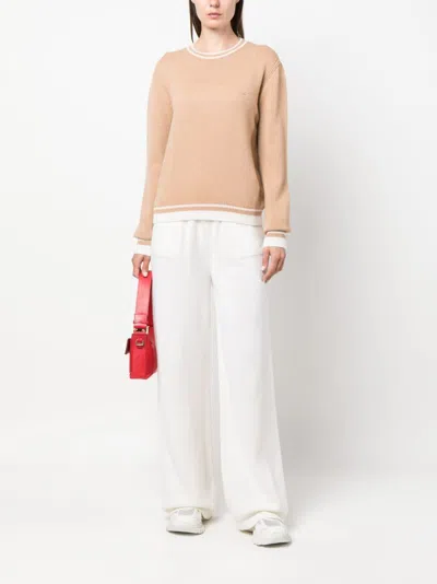 Msgm Cozy Wool-cashmere Pants For Women In 01