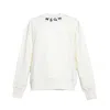 Msgm Cream Cotton Crewneck Sweatshirt In White