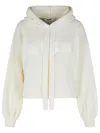 Msgm Wool Blend Sweater Hooded Design In Neutrals