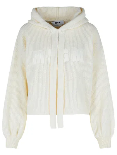 MSGM MSGM CREAM WOOL BLEND SWEATER