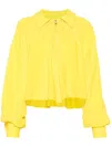 Msgm Crepe Blouse In Yellow