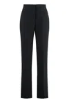 Msgm Crêpe Flared Trousers In Black