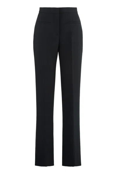Msgm Crêpe Tailored Trousers In Black