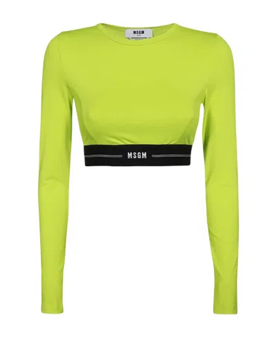 MSGM CROPPED T-SHIRT