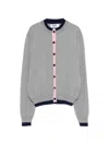 Msgm Top Contrast Trim And Ribbed Cuffs In Gray
