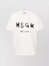 Msgm Cotton T-shirt With Front Printed Logo