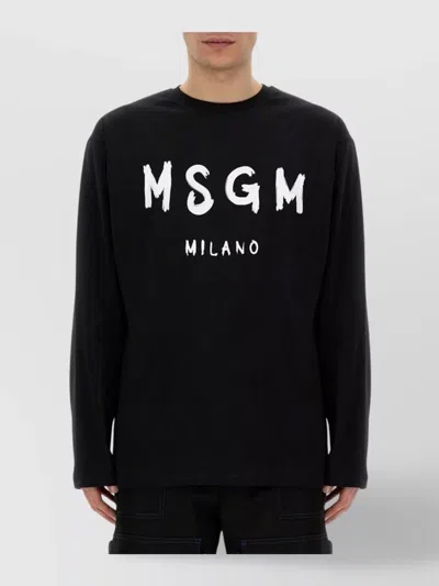 MSGM CREW NECK COTTON T-SHIRT