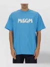 Msgm Crew Neck Cotton T-shirt