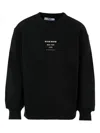 Msgm Crew-neck Logo-print Sweatshirt In Black
