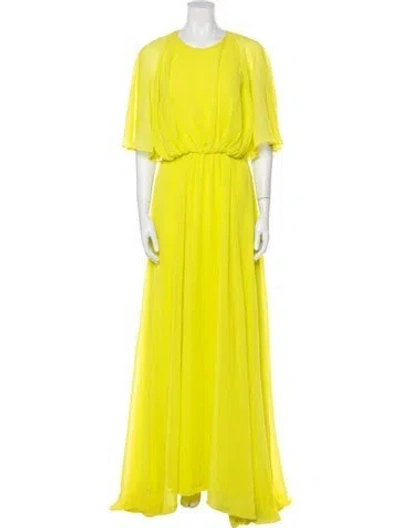 Pre-owned Msgm Crew Neck Long Dress In Multi