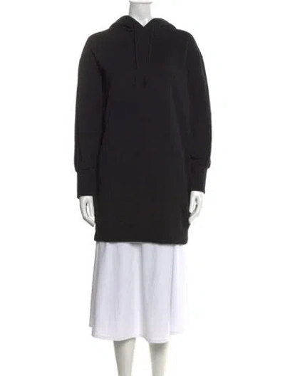 Pre-owned Msgm Crew Neck Long Sleeve Hoodie In Black
