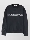 Msgm Crew Neck Long Sleeve Printed Sweatshirt In Blue