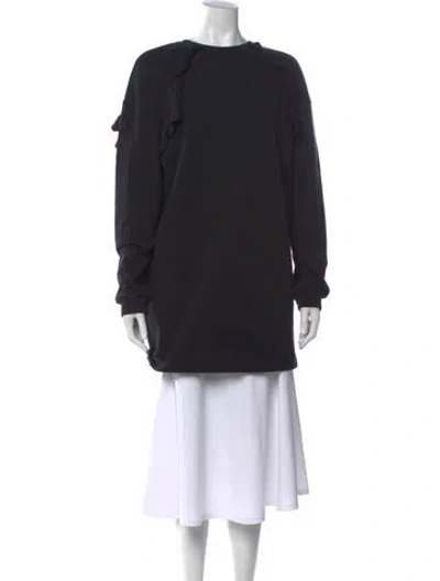 Pre-owned Msgm Crew Neck Long Sleeve Sweatshirt In Black