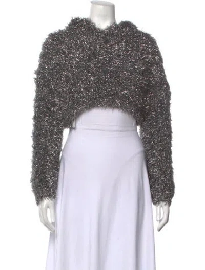 Pre-owned Msgm Crew Neck Long Sleeve Top W/ Tags In Multicolor