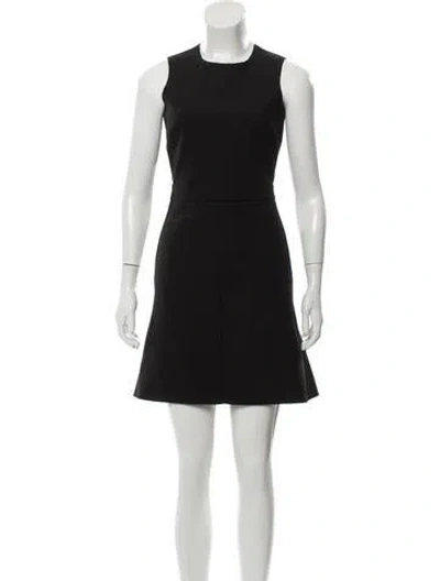 Pre-owned Msgm Crew Neck Mini Dress In Black