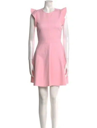Pre-owned Msgm Crew Neck Mini Dress In Pink