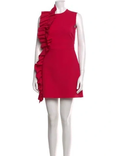 Pre-owned Msgm Crew Neck Mini Dress In Pink