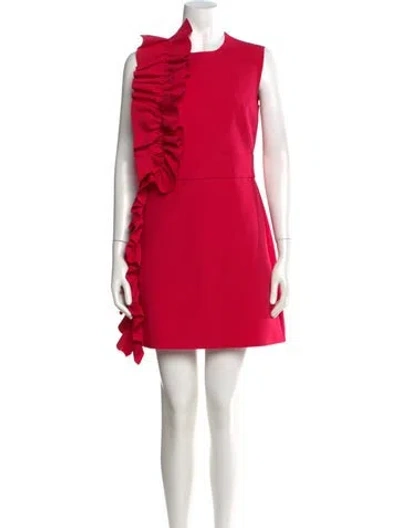 Pre-owned Msgm Crew Neck Mini Dress In Pink