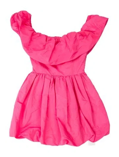 Pre-owned Msgm Crew Neck Mini Dress In Pink