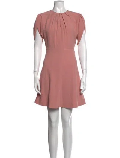 Pre-owned Msgm Crew Neck Mini Dress In Pink