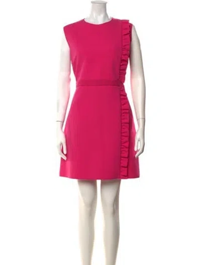 Pre-owned Msgm Crew Neck Mini Dress W/ Tags In Pink
