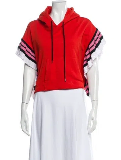 Pre-owned Msgm Crew Neck Short Sleeve Hoodie In Multi