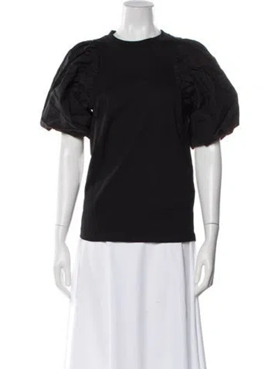 Pre-owned Msgm Crew Neck Short Sleeve Top In Gray