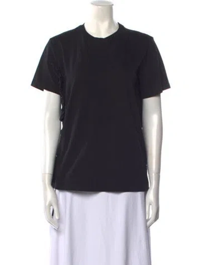 Pre-owned Msgm Crew Neck Short Sleeve T-shirt In Black