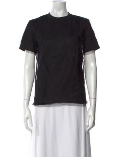 Pre-owned Msgm Crew Neck Short Sleeve T-shirt In Black