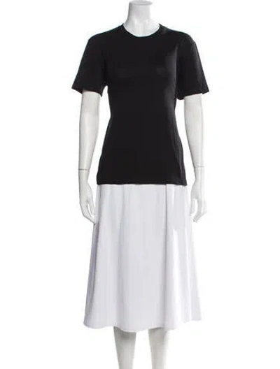 Pre-owned Msgm Crew Neck Short Sleeve T-shirt In Black