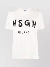 Msgm Round Neck Short Sleeves Straight Hem