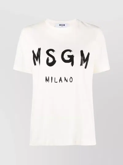 MSGM CREW NECK SHORT SLEEVES TOP