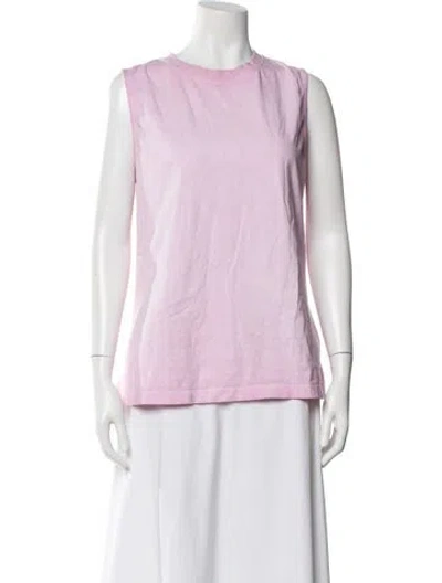Pre-owned Msgm Crew Neck Sleeveless T-shirt In Pink