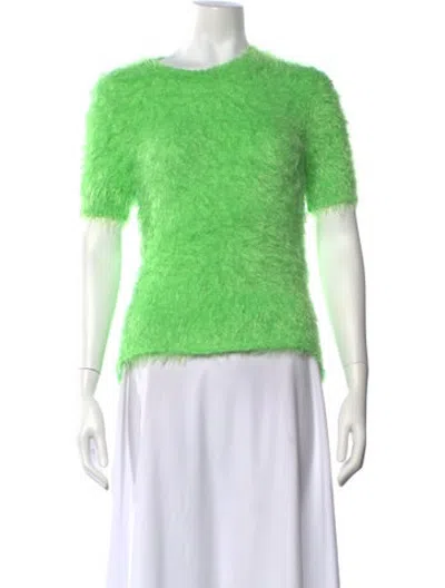 Pre-owned Msgm Crew Neck Sweater In Green