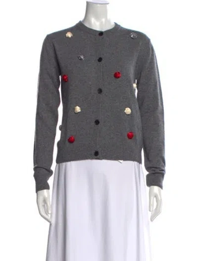 Pre-owned Msgm Crew Neck Sweater In Grey
